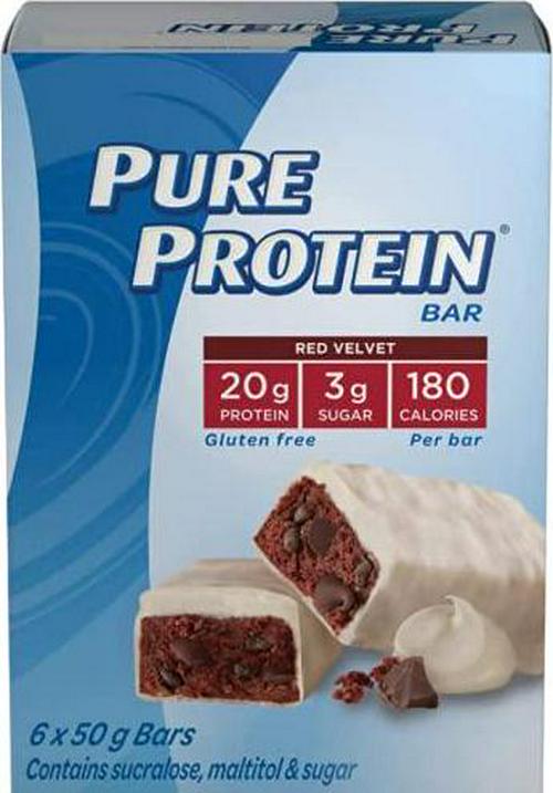 Pure Protein Red Velvet Gluten Free Bar (6 x 50g Bars) {Imported from Canada}