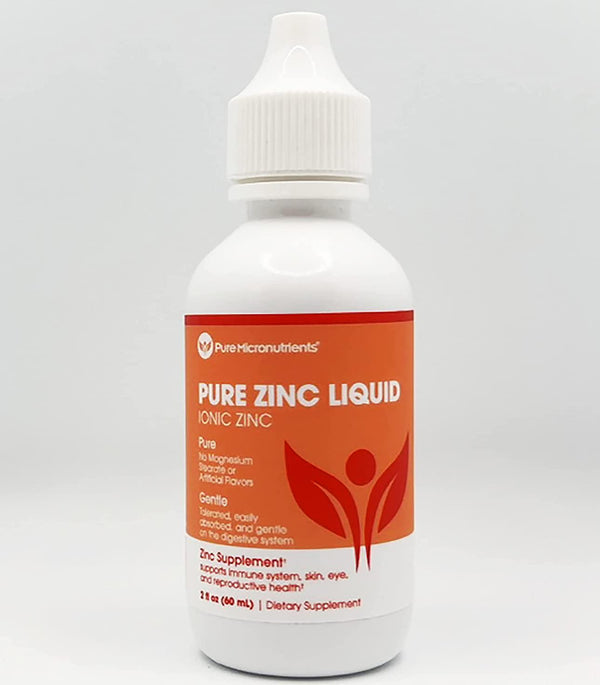 Pure Zinc Liquid Drops – Ionic Zinc 2 Oz (60 ml) Ideal Zinc Supplement for Immune Support and Energy - for Kids, Men and Women – Pure Micronutrients
