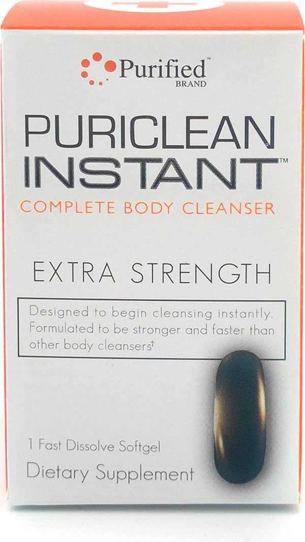 Puriclean Instant Detox Softgel Extra Strength Cleansing -Potent Deep System Cleanser (1 Fast Dissolve Softgel) (1 Pack)