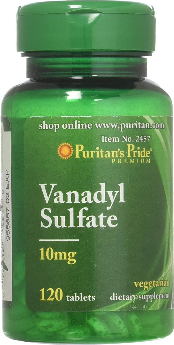Puritan&#039;s Pride Vanadyl Sulfate 10 mg-120 Tablets