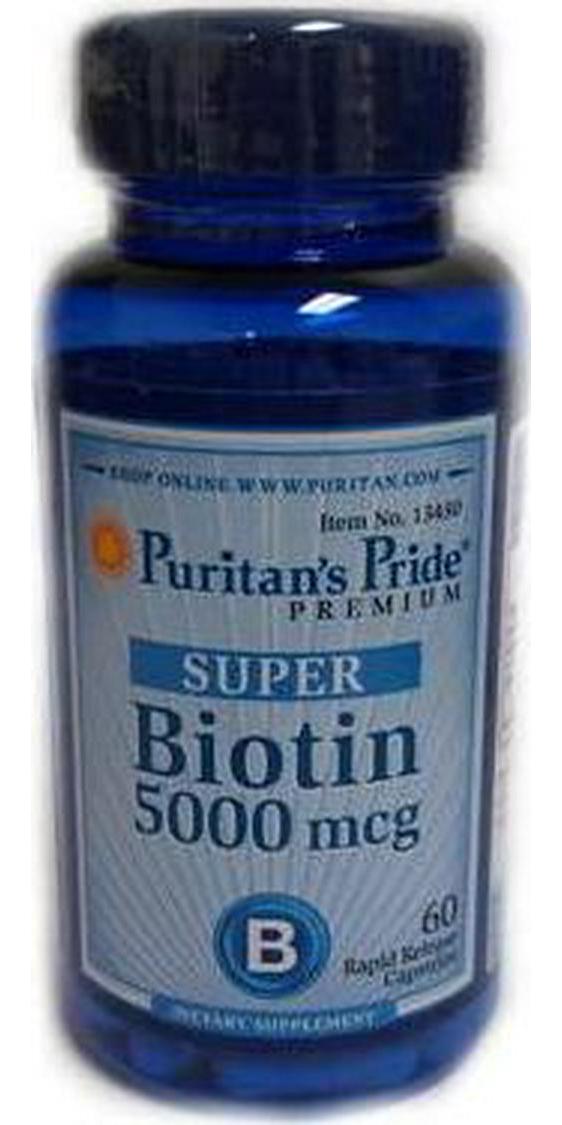 Puritan&#039;s Pride Biotin 5000 mcg-60 Softgels