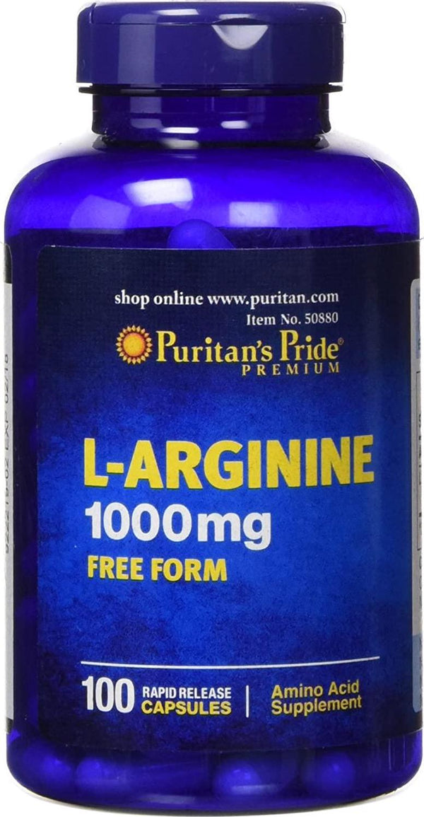 Puritan&#039;s Pride L-arginine 1000 Mg Capsules, 100 Count, White, (4332490165)
