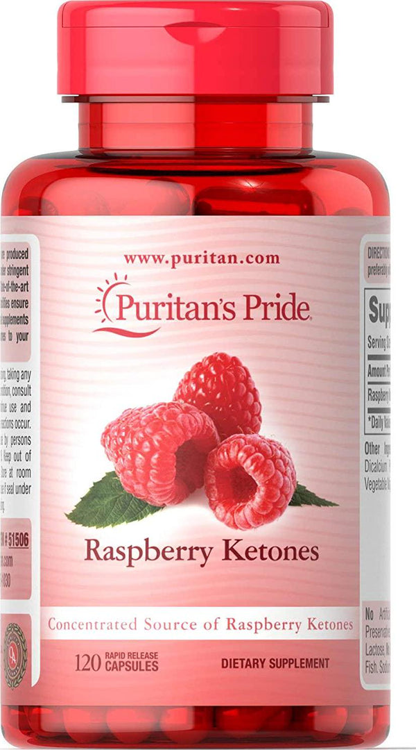 Puritan&#039;s Pride Raspberry Ketones 100 mg-120 Rapid Release Capsules