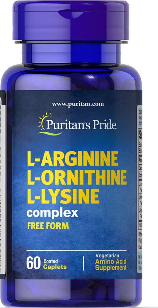 Puritan&#039;s Pride L-Arginine L-Ornithine L-Lysine-60 Caplets