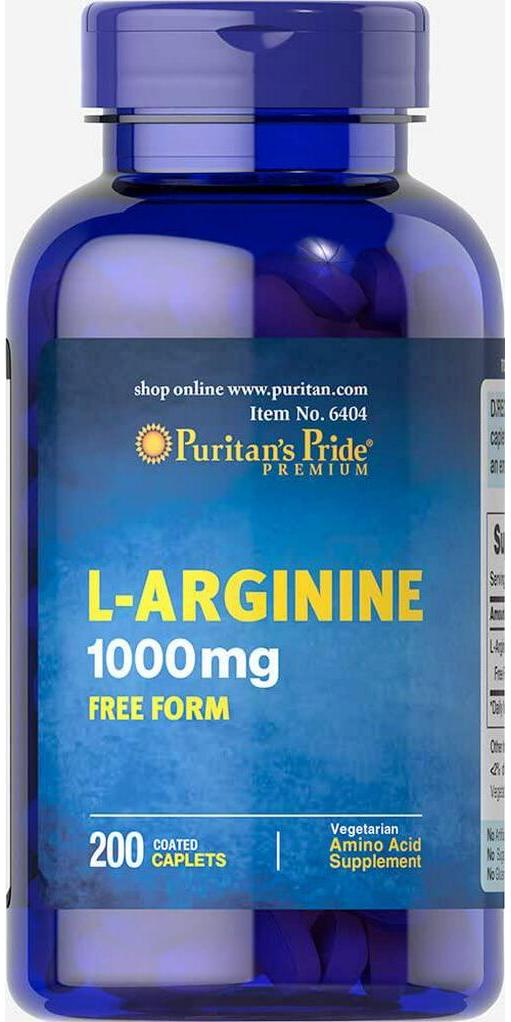 Puritan&#039;s Pride L-Arginine 1000 mg-200 Caplets
