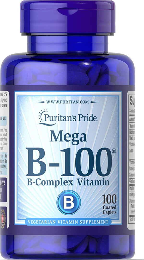 Puritan&#039;s Pride Vitamin B-100 Complex-100 Caplets