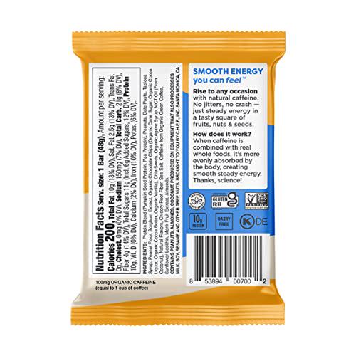 Quantum Energy Squares, Peanut Butter Dark Chocolate, 1.69 Ounce