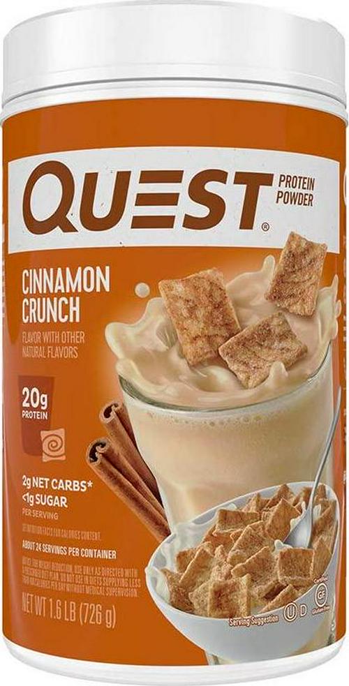 Quest Nutrition Cinnamon Crunch Protein Powder, High Protein, Low Carb, Gluten Free, Soy Free, 1.6 Pound