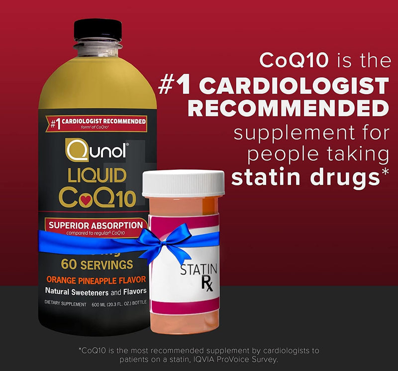 Qunol Liquid CoQ10 100mg, Superior Absorption Natural Supplement Form of Coenzyme Q10, Antioxidant for Heart Health, Orange Pineapple Flavored, 60 Servings, 20.3 oz Bottle, Twin Pack
