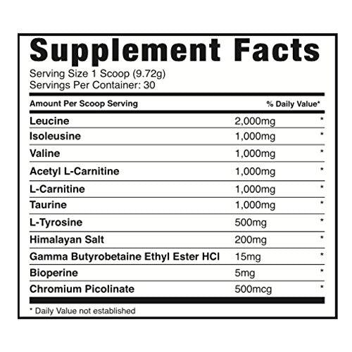 RACKED Branch Chained Amino Acids | L-Carnitine, Acetyl L-Carnitine, GBB | BCAAs That You Can Feel! Powder, 30 Servings (Watermelon)