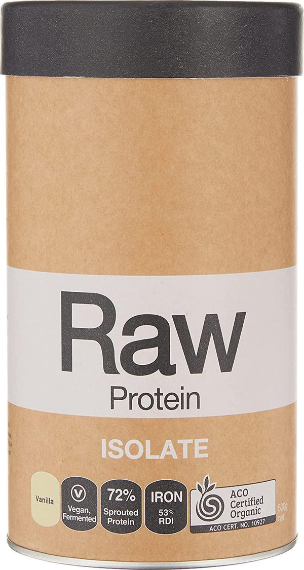 RAW Australian Made Vegan Organic Protein Isolate Vanilla (500g)