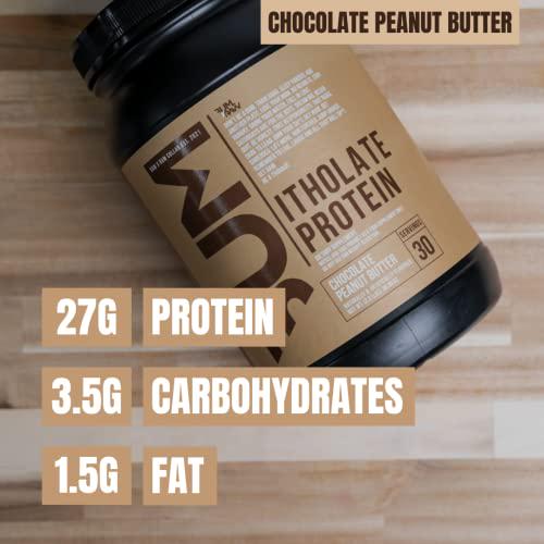 RAW CBUM Itholate Whey Protein Powder | Naturally Flavored Protein Whey Isolate, Post Workout Powder Supplement | Formulated and Flavored by Chris Bumstead | Chocolate Peanut Butter Flavor | 25 Servings