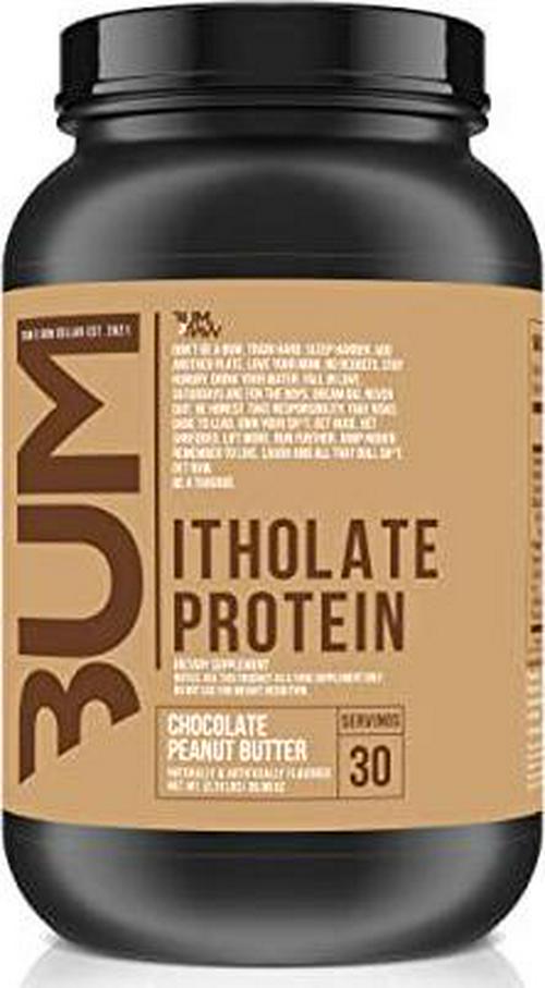 RAW CBUM Itholate Whey Protein Powder | Naturally Flavored Protein Whey Isolate, Post Workout Powder Supplement | Formulated and Flavored by Chris Bumstead | Chocolate Peanut Butter Flavor | 25 Servings