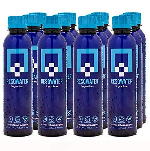 RESQWATER | Premium Sports Drink | 5 Cals and Zero Sugar | Health and Wellness Certs | Enjoyed daily by High-Performers and Elite Athletes (12 Pack)
