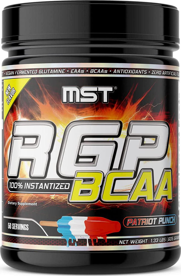 RGP-BCAA Post Workout, BCAA, L-Glutamine, EAA, Antioxidants, Electrolytes (50 Servings) Patriot Punch by Millennium Sport Technologies MST