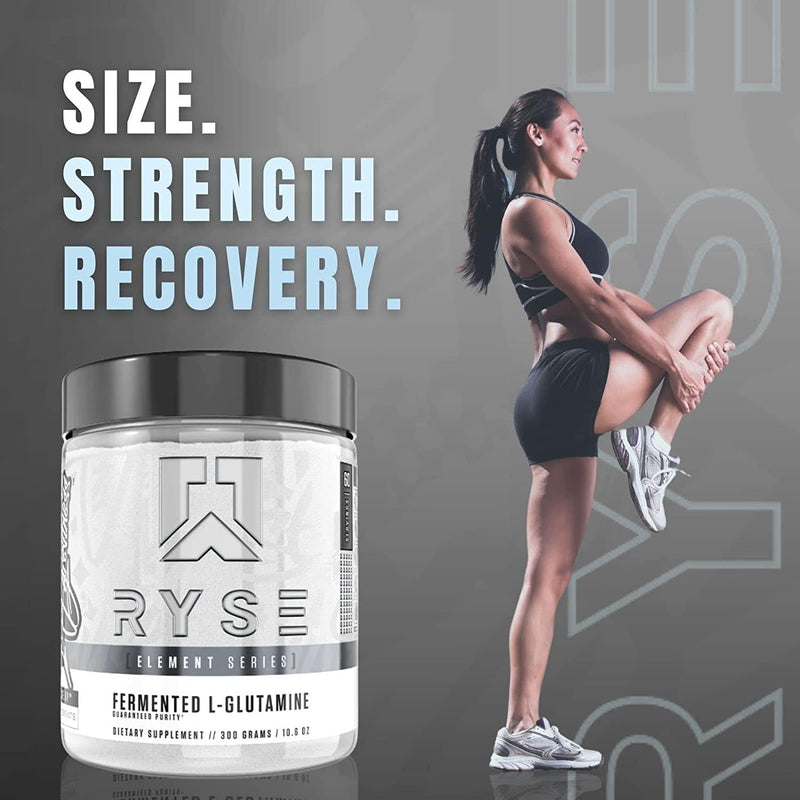 RYSE Element Series Fermented L-Glutamine Amino-Acid | Muscular and Cellular Recovery and Hydration | Gut, Intestinal, and Immune Health | 60 Servings