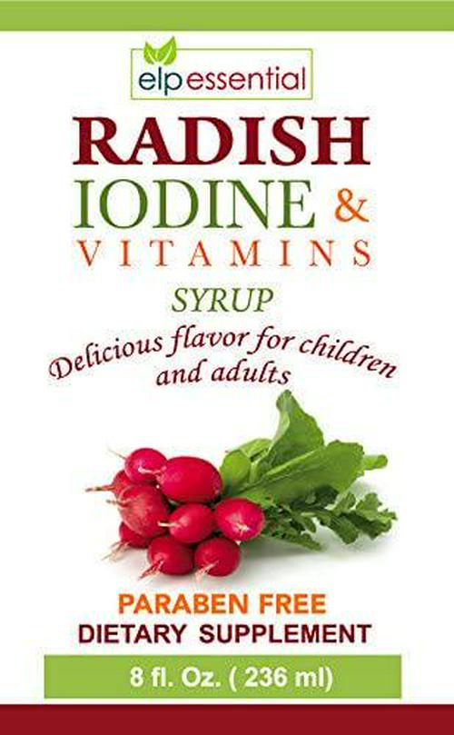 Rabano Yodado Supplement Rabano Iodo and Vitaminas Jarabe 8oz Syrup
