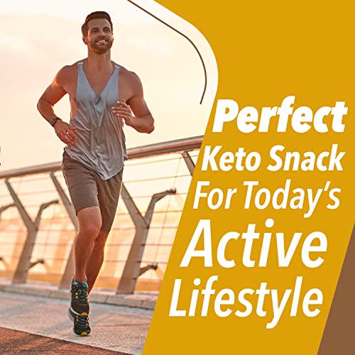 Rapidfire Keto Cafe Bites, Delicious and Creamy Fat Cups, Contains MCTs and Coconut Oil, 8 Functional Fats, 1 Gram of Net Carbs, Caramel Macchiato, 14 Count Box, Light Brown