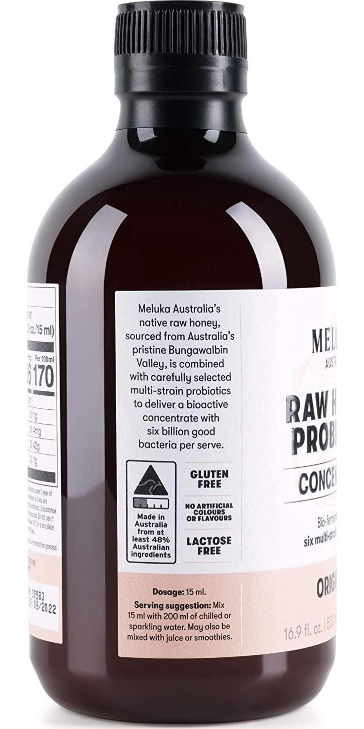 Raw Probiotic Concentrate with Meluka Native Honey and Original Flavour