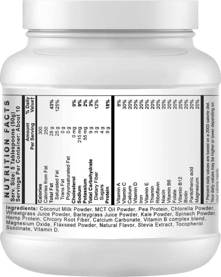 Rawjuvenate Keto Meal Replacement for Ketosis, Weight Loss, Energy and Workout Recovery, 18.69 oz