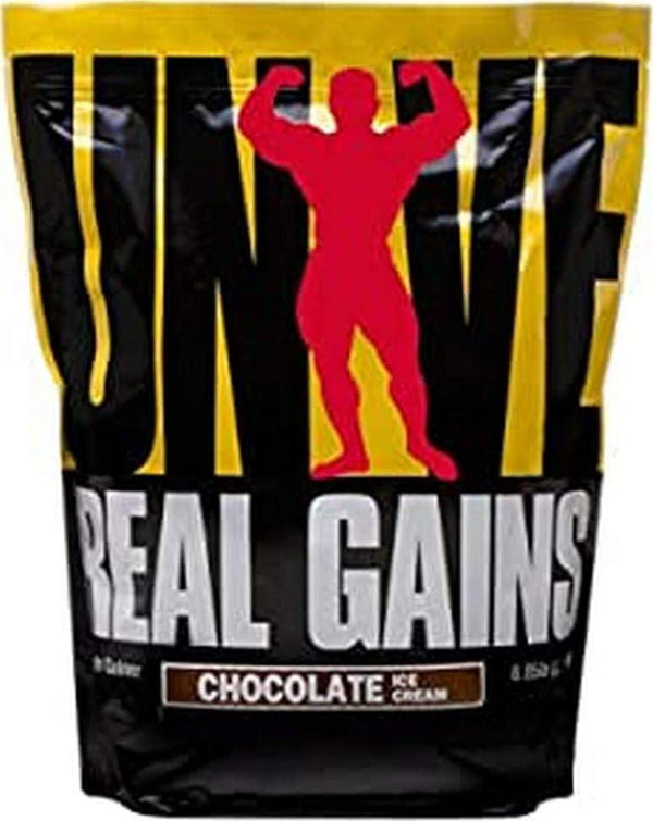 Real Gains Weight Gainer with Complex Carbs and Whey-Micellar Casein Protein Matrix Chocolate 6.85#