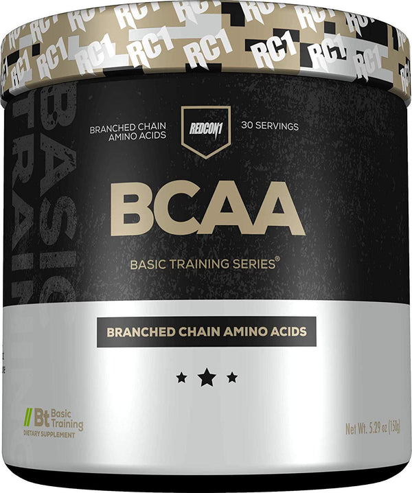 Redcon1 - BCAA, Branched Chain Amino Acids, 30 Servings, 2:1:1, L-Leucine, L-IsoLeucine, L-Valine, Mix with Any Drink, Unflavored - Basic Training Series