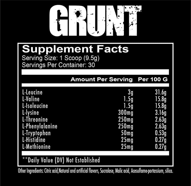 Redcon1 Grunt, EAAs, 30 Servings, Recovery Supplement (Mango)