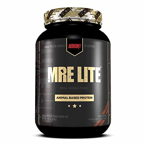 Redcon1 MRE Lite Protein Powder - Animal Based Protein, Contains No Whey, No Bloating, Keto Friendly, 2G Sugar, 24G Protein Meal Replacement - (Fudge Brownie)