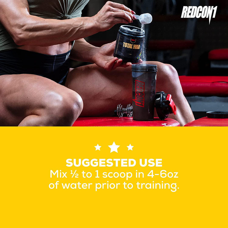 Redcon1 - Total War - Preworkout - All New (15 Servings) Boost Energy, Increased Lasting Endurance, Citrulline Malate, Beta-Alanine, Keto Friendly, (Tigers Blood)