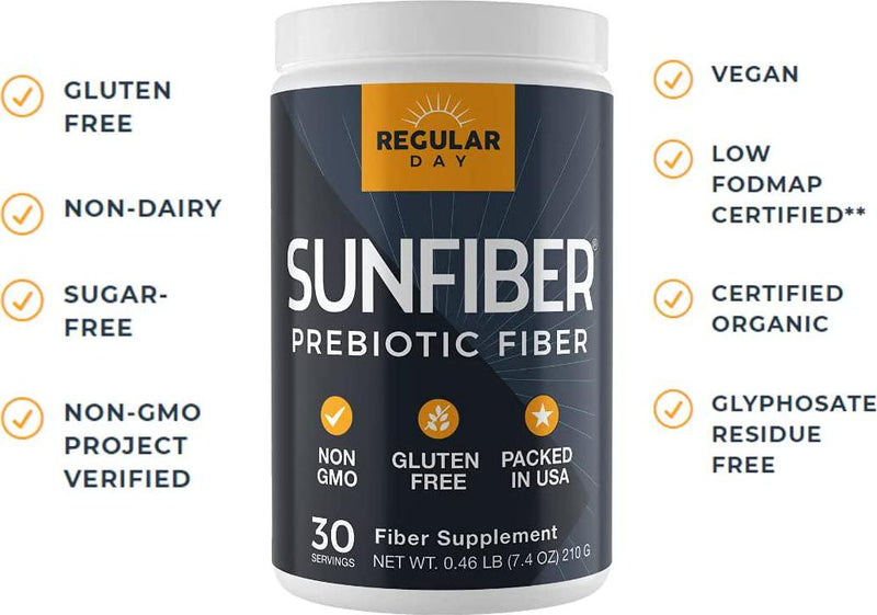 Regular Day Prebiotic Fiber Supplement - Promotes Gentle Regularity and Feeds Good Gut Bacteria | Gluten Free | Vegan | Dairy Free | Non-GMO | Keto | Tasteless | One Simple Ingredient | 30 Servings