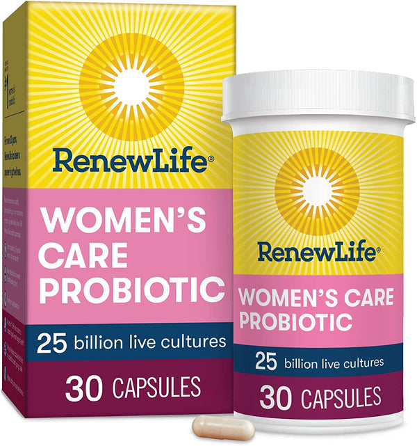 Renew Life #1 Women's Probiotic - Ultimate Flora Probiotic Women's Care, Shelf Stable Probiotic Supplement - 25 Billion - 30 Vegetable Capsules (Packaging May Vary)