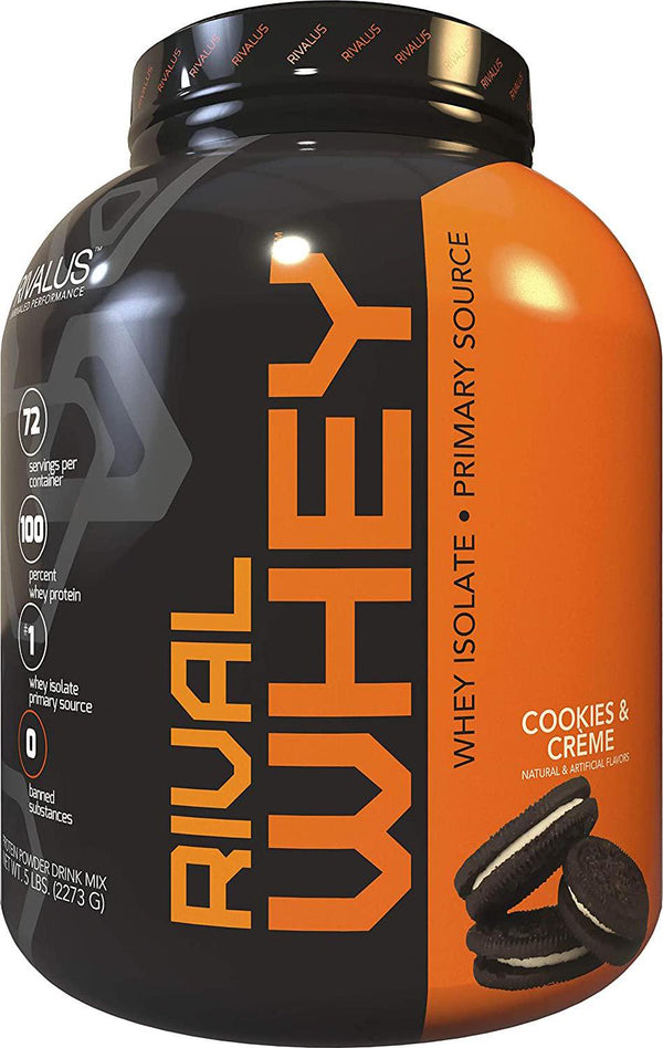 Rivalus Rival Whey Protein Powder Blend 5 lb, Cookies and Creme,, Cookies and Creme 2273 grams