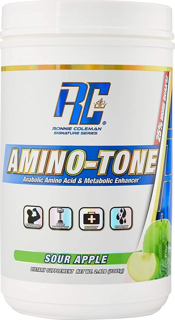 Ronnie Coleman Signature Series Amino-Tone Anabolic Amino Acid and Metabolic Enhancer - Sour Apple - (90 serve) 1.305kg