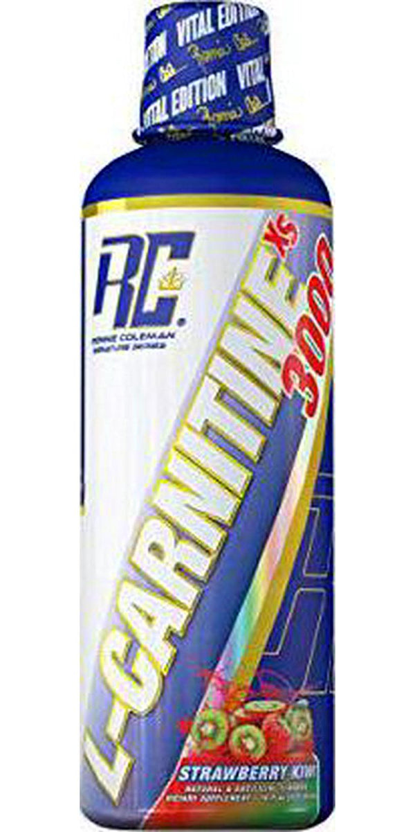 Ronnie Coleman Signature Series L-Carnitine XS 3000 Liquid, Amino Acids Metabolism and Lean Muscle Strength Support, Stimulant Free, Sugar Free, Zero Carbs, Strawberry Kiwi, 16 Oz