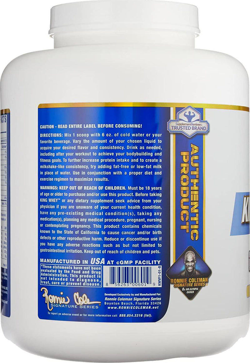 Ronnie Coleman Signature Series King Whey Premium Whey Protein Powder, Vanilla Frosting 2.3 kg,, Vanilla Frosting 2.3 kilograms