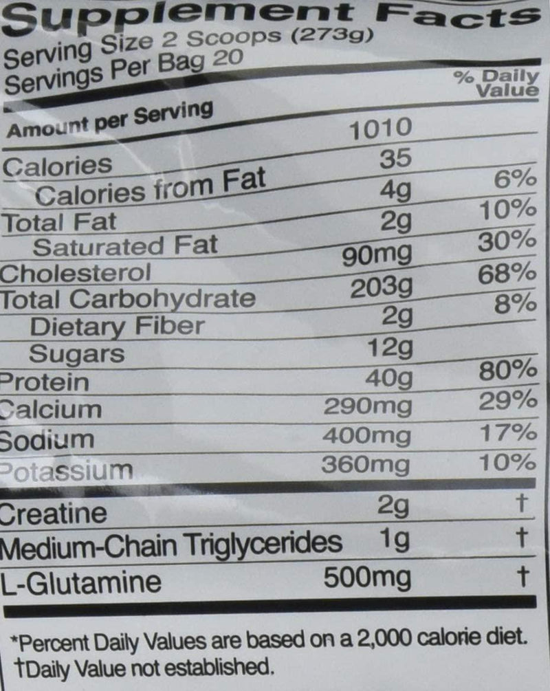 Rule1 R1 LBS High Calorie Mass Gainer 20 Servings, Vanilla Creme, 4.5 Kilograms