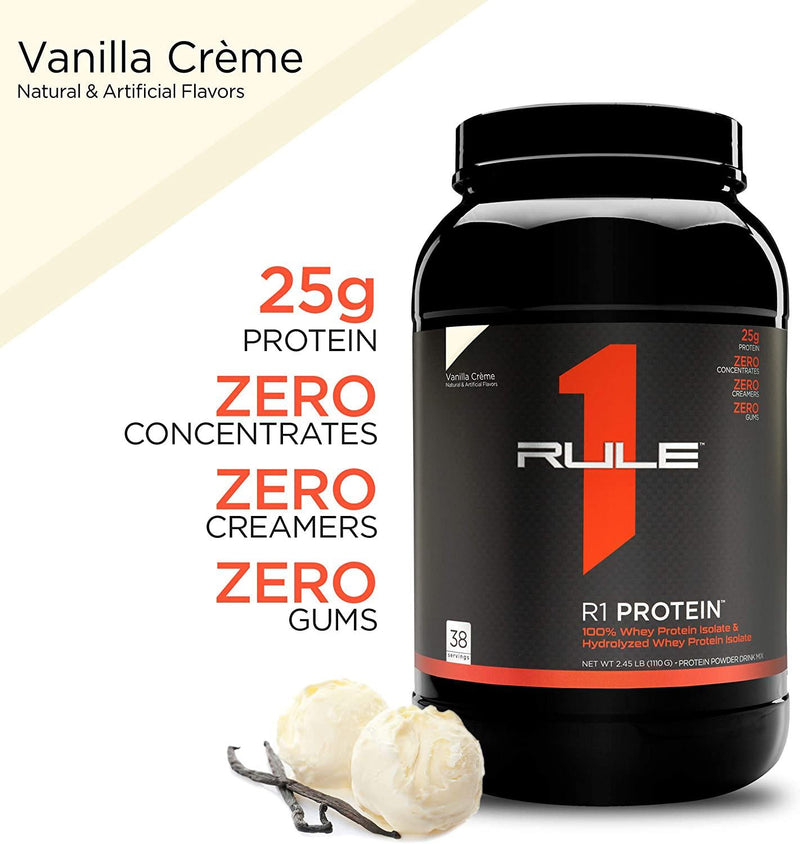 Rule1 R1 Protein 38 Servings, Vanilla Creme,, Vanilla Creme 1 kilograms
