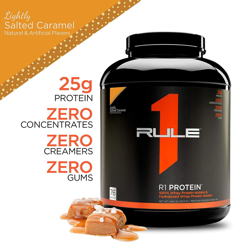 Rule1 R1 Protein 76 Servings, Lightly Salted Caramel, 2.5 kilograms