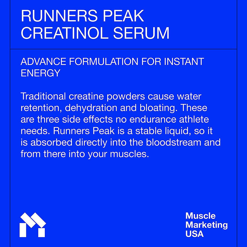 Runners Peak Creatine Serum Boosts Running, Instant Energy + Endurance Power. Great for Cardio Exercise. Enhances Focus, Fuels Muscular Strength. Supports Healthy Immune System + Lean Muscle Growth.