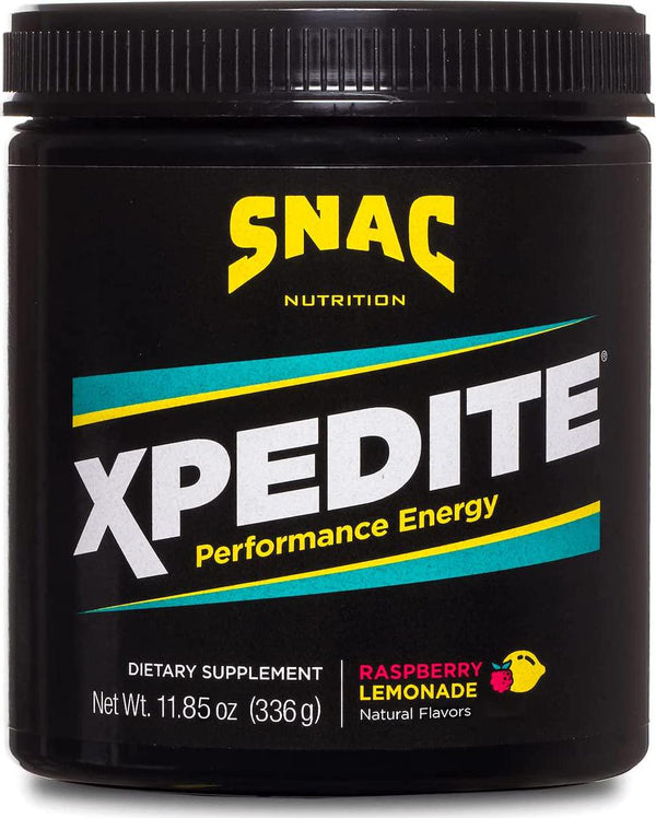SNAC XPEDITE Preworkout Performance Energy Drink Supplement, Raspberry Lemonade Pre Workout Powder, 336 Grams (24 Servings)