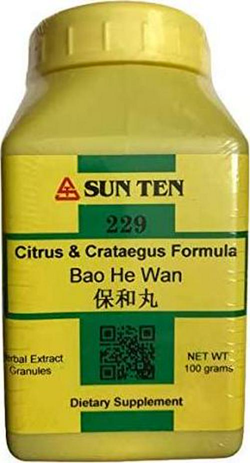 SUN TEN - CITRUS and CRATAEGUS FORMULA Bao He Wan Concentrated Granules 100g 229 by Baicao