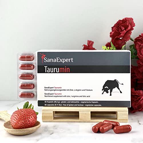 SanaExpert Taurumine with L-arginine, Alpha-liponic Acid, zinc, folic Acid, Fertility and Reproduction Pills for Men, 60 Capsules (1)