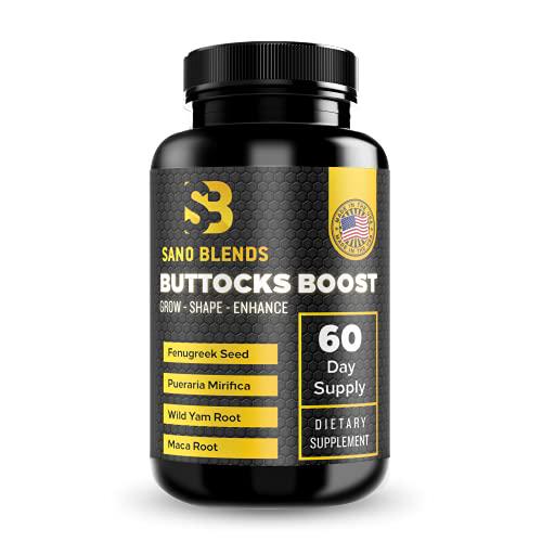 SanoBlends Buttocks Boost Big Butt Enhancer Supplement for Men and Women - Natural Formula - Fast Growth Glute Supplement