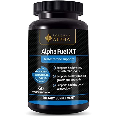 Science of Alpha - Alpha Fuel XT Testosterone Booster for Men - Natural Stamina and Strength Gainers - Muscle Growth Workout Supplement - 60 Veggie Capsules