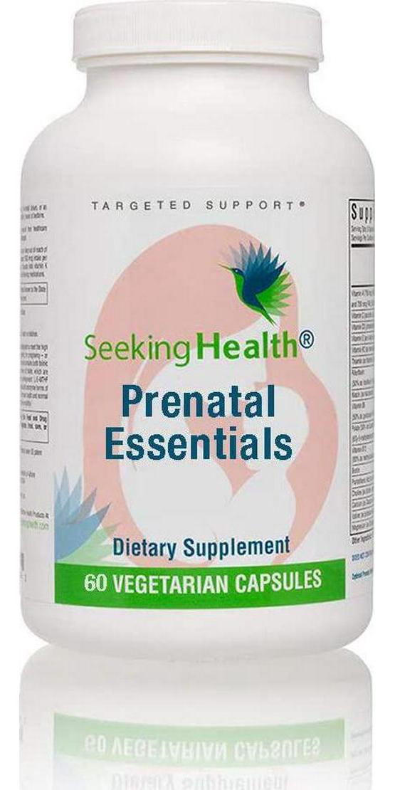 Seeking Health Prenatal Essentials Prenatal Vitamins for Women Offers Key Nutrients Provides Bioavailable Folate 60 Vegetarian Capsules