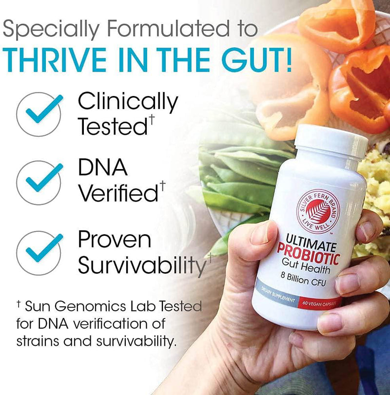 Silver Fern Brand Gut Health Tune Up Kit - Multi Function Ultimate Probiotic and Digestive Enzyme - Restore Digestive Health, Mood, Reduce Cravings