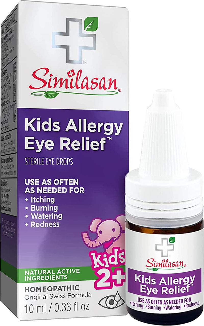 Similasan Kids Allergy Eye Relief Drops 0.33 Ounce, for Temporary Relief from Red Eyes, Itchy Eyes, Burning Eyes, and Watery Eyes Due to Allergies, Formulated with Natural Active Ingredients