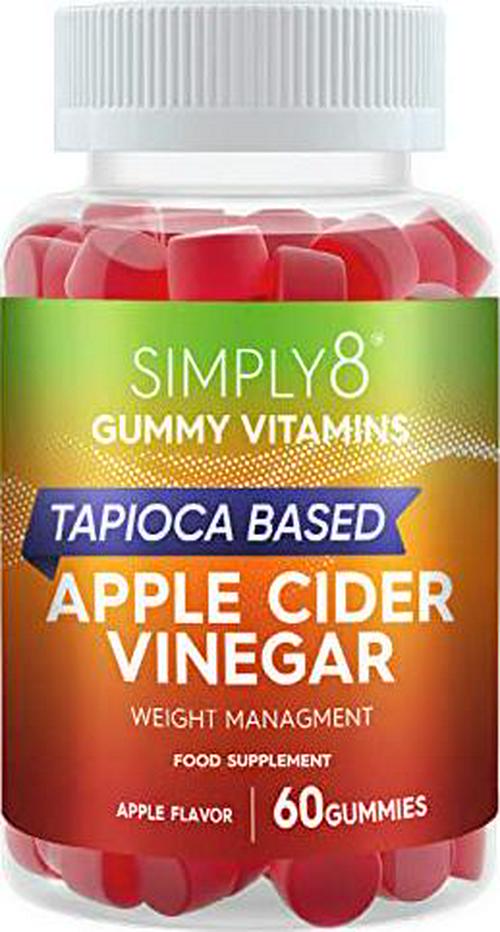 Simply8 Apple Cider Vinegar Gummies with Mother - Promotes Healthy Digestion, Cleansing, and Detox - Provides Antioxidant and Immune Support - Kosher, Halal Gummies - 30 Days Supply