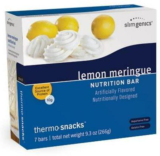 SlimGenics Thermo-Snacks |10g Protein - Alleviate Cravings, Increase Energy and Mental Focus, Enhance Weight Loss Results - Kosher Certified, 150 Calories - 7 Bars | Lemon Meringue