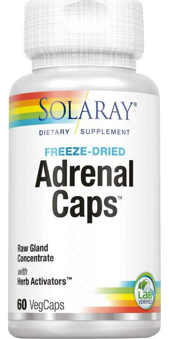 Solaray Adrenal Supplement Capsules, 170 mg, 60 Count